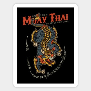 Sak Yant Muay Thai Lion, The Art of Eight Limbs Magnet